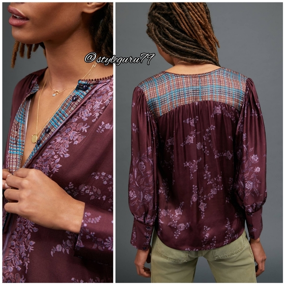 NWT, Anthropologie, Jeanette Buttondown Top - Picture 2 of 2